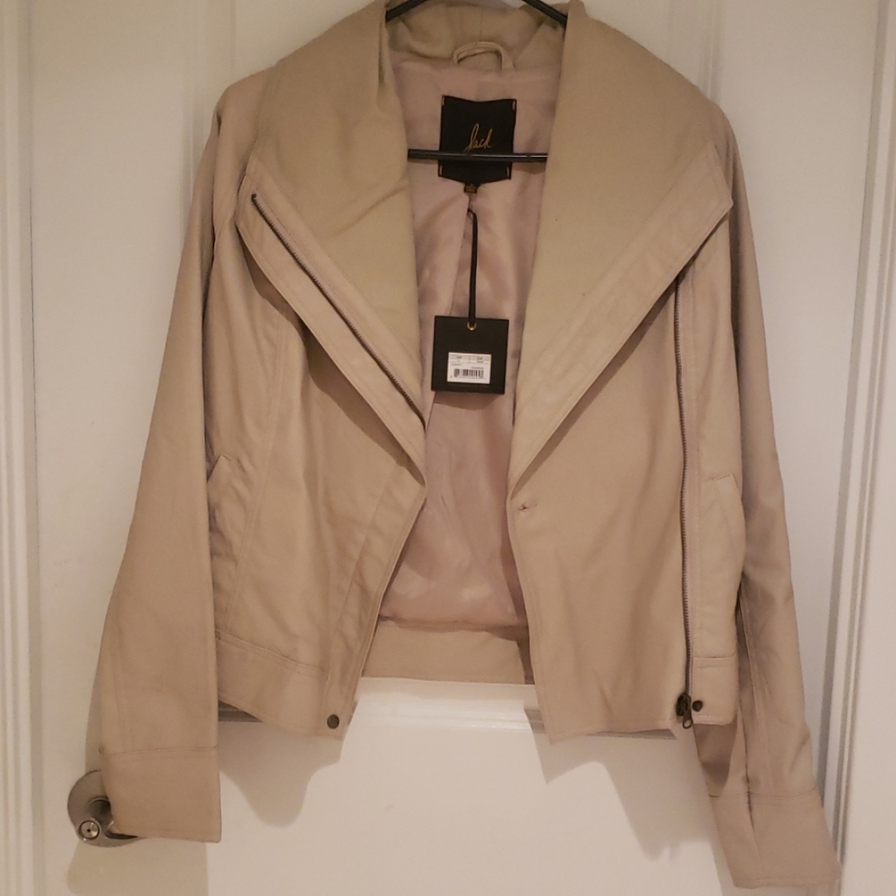 Tan Faux Leather Jacket